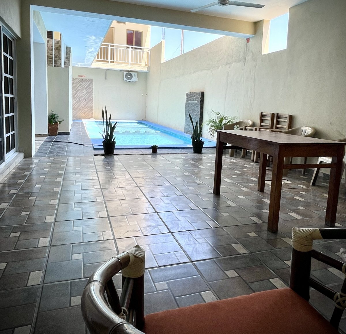 Terraza en los bungalows bugambilias melaque